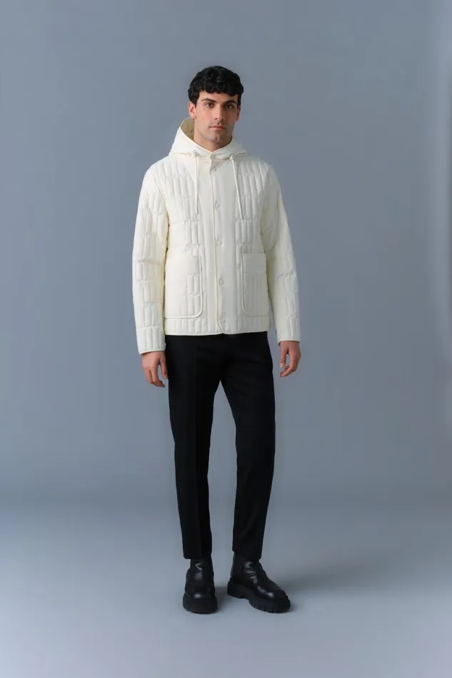 Light Down Jackets Men Mackage MILES Light Down Vertical Quilted Jacket Cream Light Down Jackets Men Mackage MILES Light Down Vertical Quilted Jacket Cream