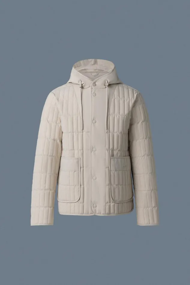 Light Down Jackets Men Mackage MILES Light Down Vertical Quilted Jacket Cream Light Down Jackets Men Mackage MILES Light Down Vertical Quilted Jacket Cream