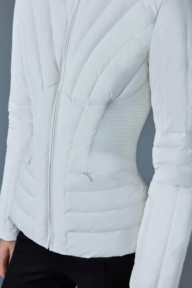 Light Down Jackets Women Mackage ALMA Smocked Detail Light Down Jacket Black