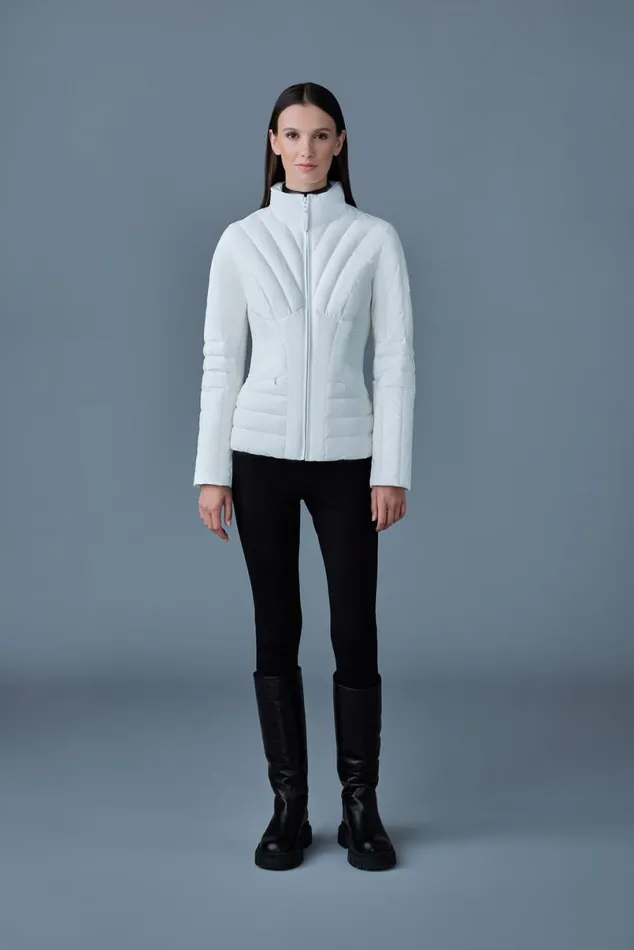 Light Down Jackets Women Mackage ALMA Smocked Detail Light Down Jacket Black