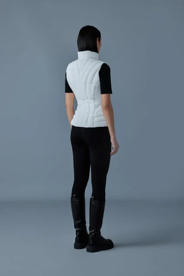 Light Down Jackets Women Mackage AURELIA Smocked Detail Light Down Vest Black Light Down Jackets Women Mackage AURELIA Smocked Detail Light Down Vest Black