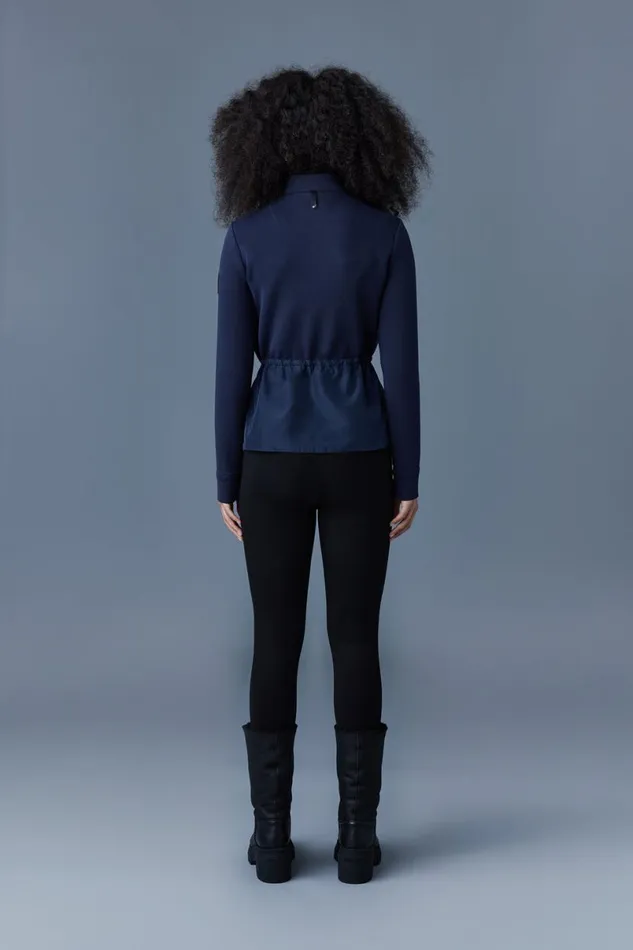 Light Down Jackets Women Mackage JOYCE Hybrid Jacket With Peplum Cream Light Down Jackets Women Mackage JOYCE Hybrid Jacket With Peplum Cream