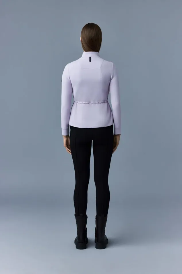 Light Down Jackets Women Mackage JOYCE Hybrid Jacket With Peplum Cream Light Down Jackets Women Mackage JOYCE Hybrid Jacket With Peplum Cream