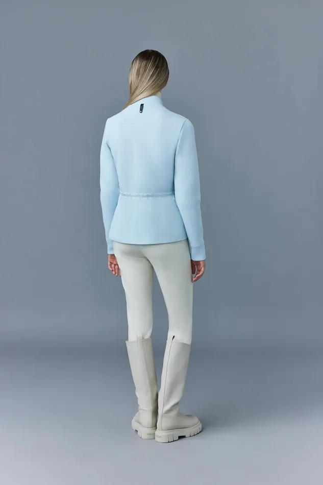 Light Down Jackets Women Mackage JOYCE Hybrid Jacket With Peplum Cream Light Down Jackets Women Mackage JOYCE Hybrid Jacket With Peplum Cream