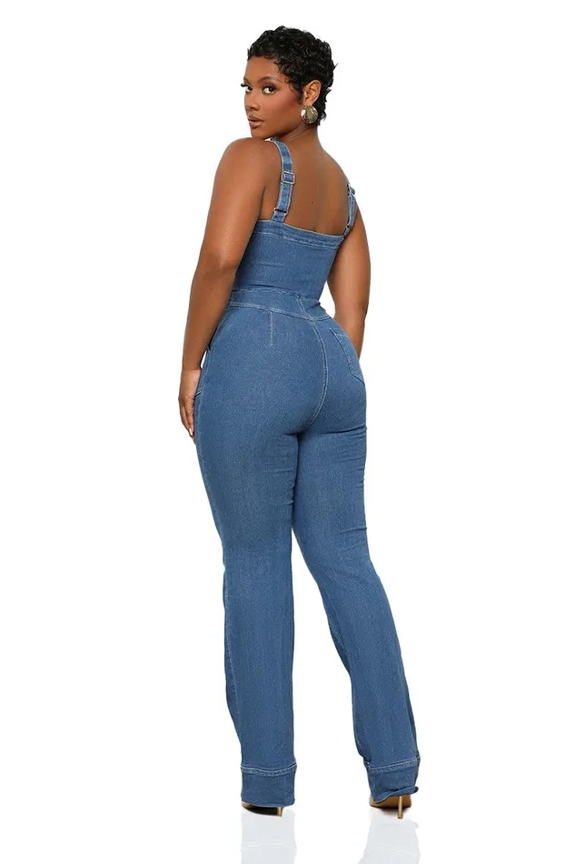 Lilly039s Kloset Denim Women Easy Going Denim JumpsuitFINAL SALE