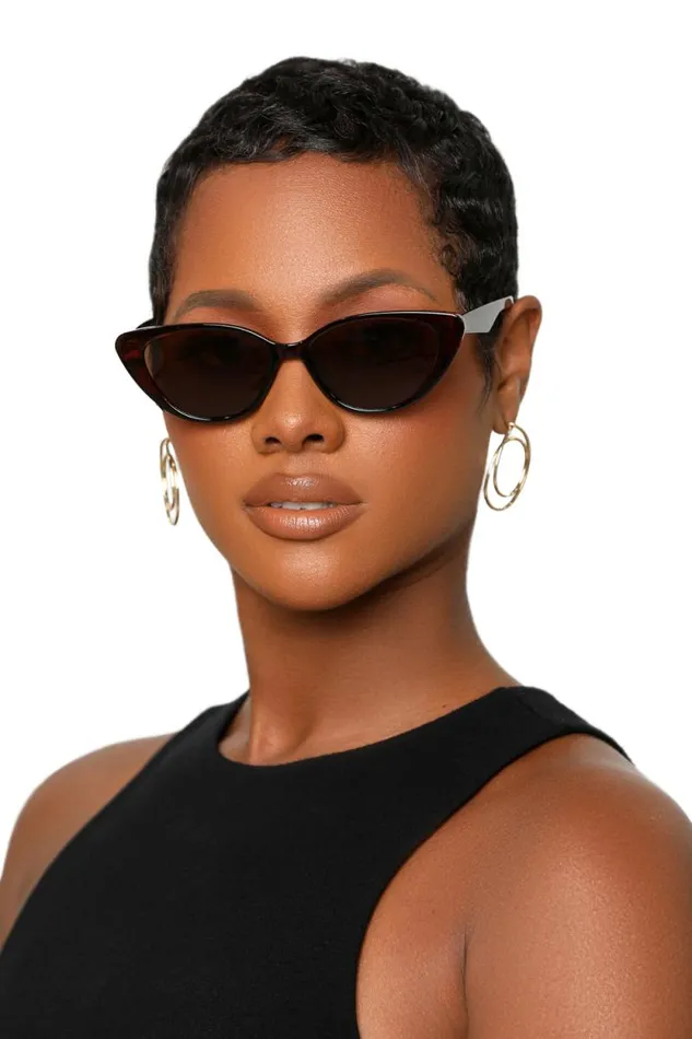 Lilly039s Kloset Eyewear Women Kitty Glam Sunglasses Brown