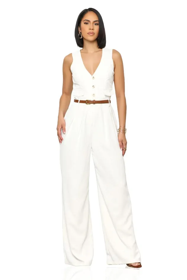 Lilly039s Kloset Jumpsuits and Rompers Women Coastal Serenity Jumpsuit White