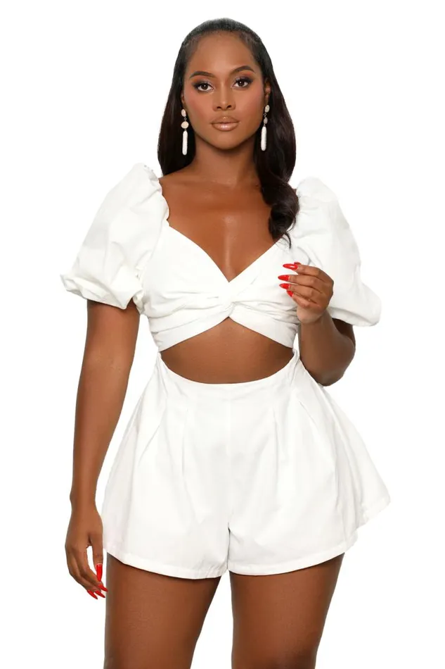 Lilly039s Kloset Jumpsuits and Rompers Women Flirt With Me Romper White