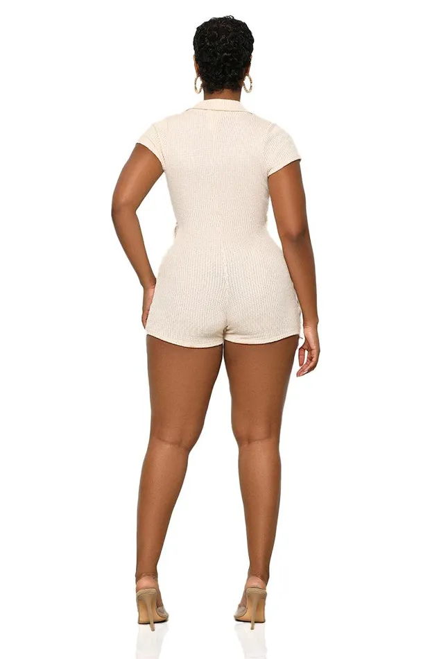 Lilly039s Kloset Jumpsuits and Rompers Women Lets Lounge Romper Cream