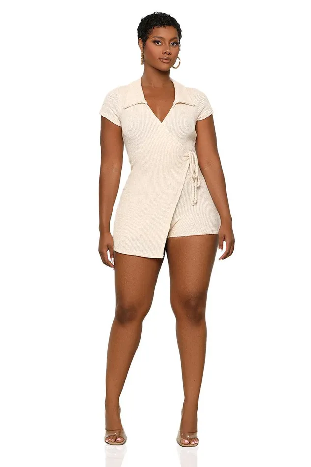Lilly039s Kloset Jumpsuits and Rompers Women Lets Lounge Romper Cream