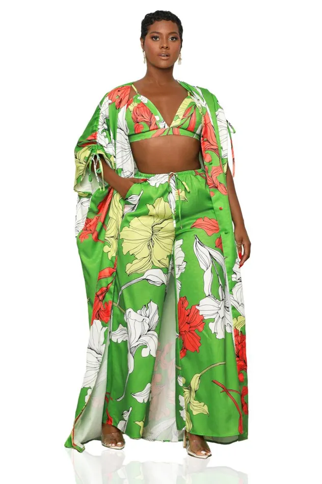 Lilly039s Kloset Sets Women Tropic Fusion 3Piece Pants SetFINAL SALE
