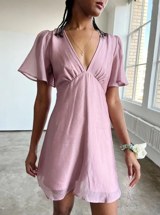 Lisa Says Gah Dresses Women Grace Mini Dress Ballet Pink Organza