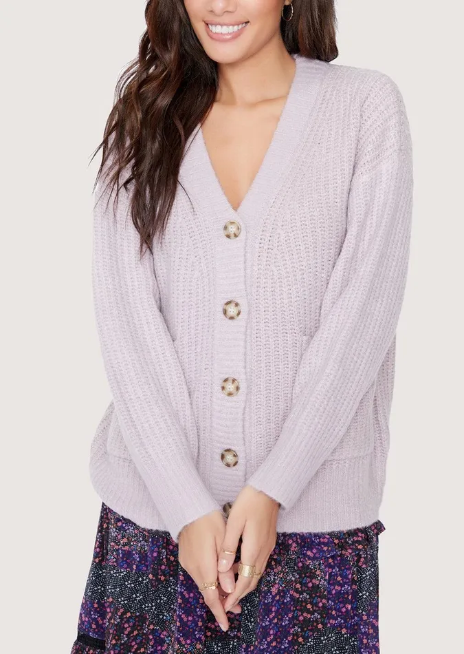 Literary Lover Nikki Cardigan Lilac Women Lost Wander Outerwear