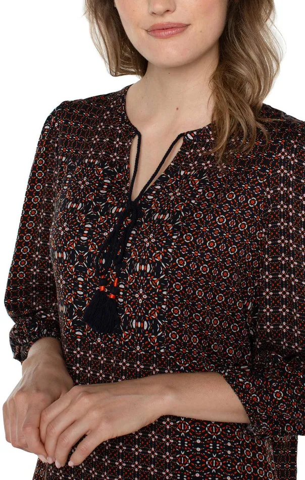 Liverpool Los Angeles BOHO SHIFT DRESS Patchwork Geo Ditsy Women DRESSES