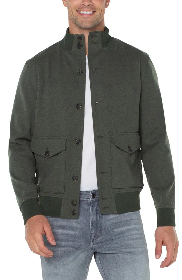 Liverpool Los Angeles BOMBER JACKET Bottle Green Men JACKETS