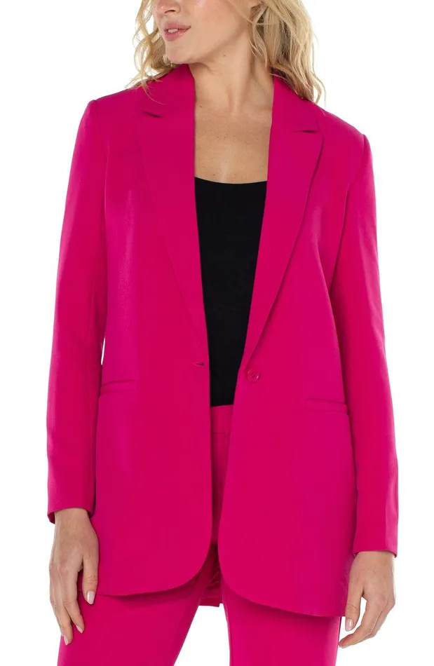 Liverpool Los Angeles BUTTON FRONT BOYFRIEND BLAZER Pink Topaz Women BLAZERS