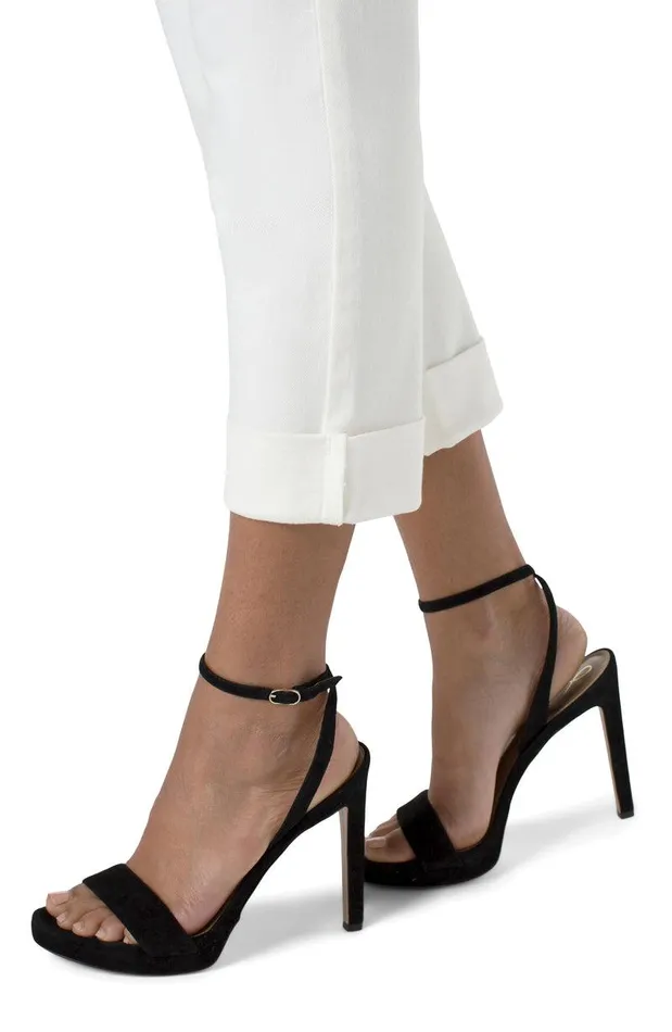 Liverpool Los Angeles CHARLIE CROP WIDE ROLLED CUFF Bone White Women CROPS