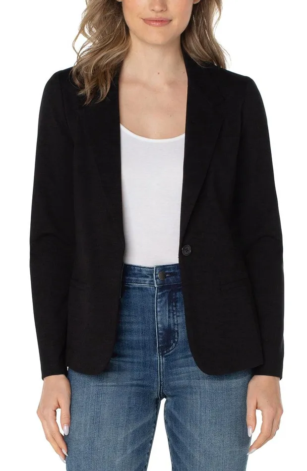 Liverpool Los Angeles FITTED BLAZER SUPER STRETCH PONTE Black Women BLAZERS