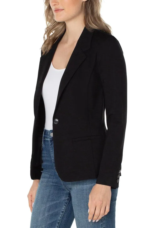Liverpool Los Angeles FITTED BLAZER SUPER STRETCH PONTE Black Women BLAZERS