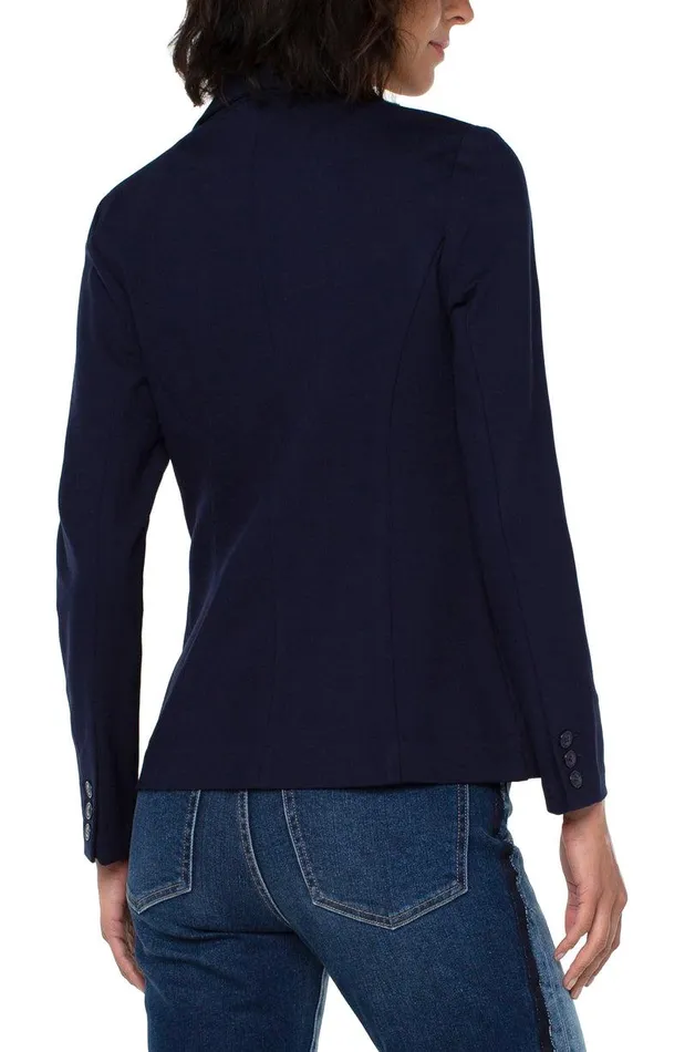 Liverpool Los Angeles FITTED BLAZER SUPER STRETCH PONTE Cadet Blue Women BLAZERS