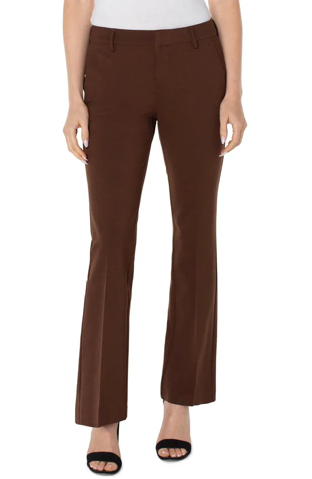 Liverpool Los Angeles KELSEY FLARE TROUSER SUPER STRETCH PONTE Brownstone Women TROUSERS