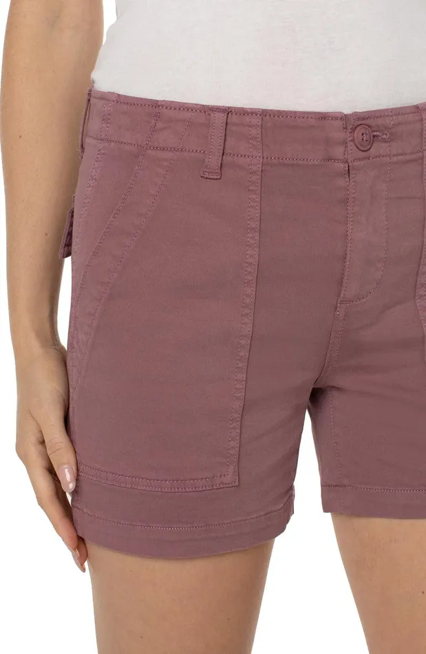 Liverpool Los Angeles UTILITY SHORT WITH FLAP POCKETS Victorian Mauve Women SHORTS