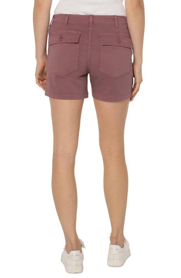 Liverpool Los Angeles UTILITY SHORT WITH FLAP POCKETS Victorian Mauve Women SHORTS