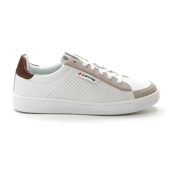 Lotto Sport Sneakers Man COURT 03973 AMF Whitemustang Brown