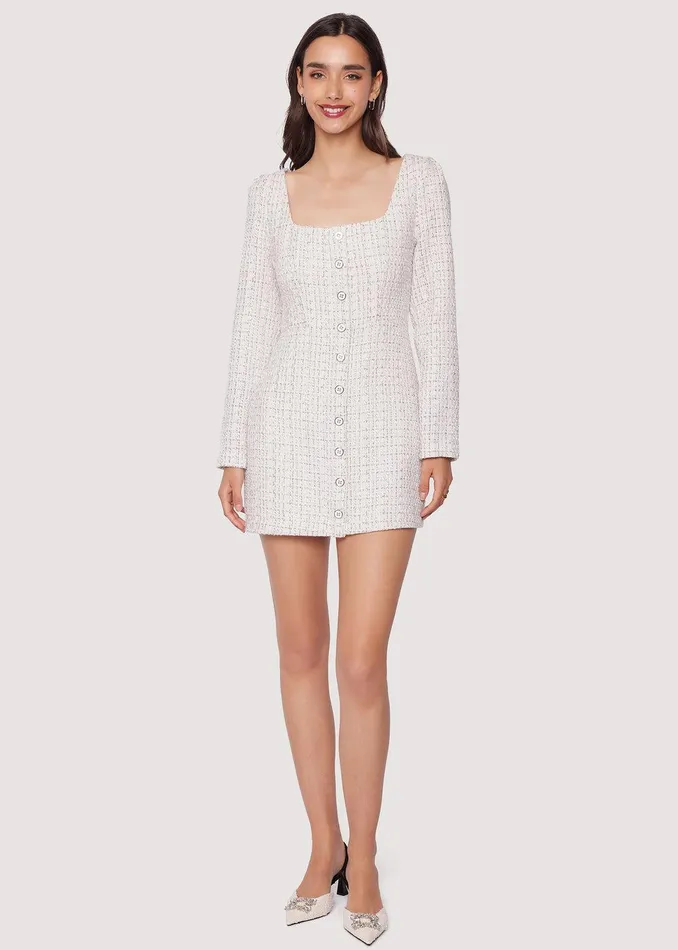 Louise Mini Dress Offwhitemulti Women Lost Wander Dresses