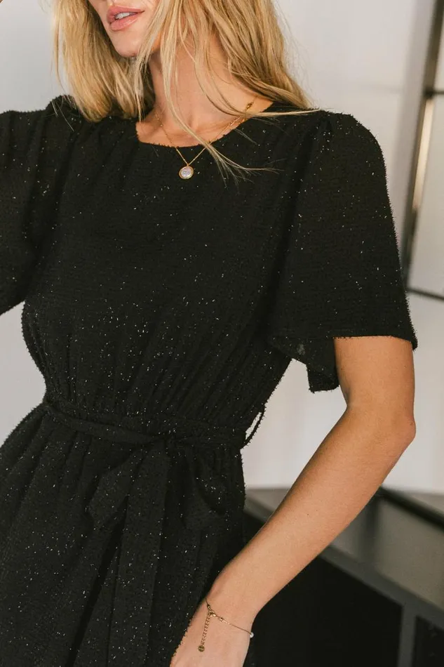 Lyanna Sparkle Maxi Dress In Black Black Women Bohme Dresses