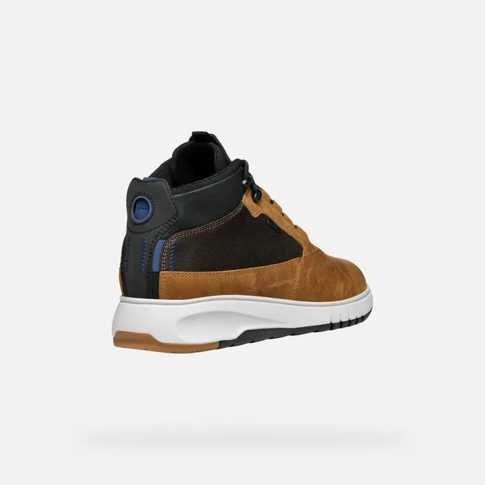 Man Geox Ankle Boots AERANTIS 4X4 ABX MAN OchreDark Coffee Waterproof Boots Ochredark Coffee