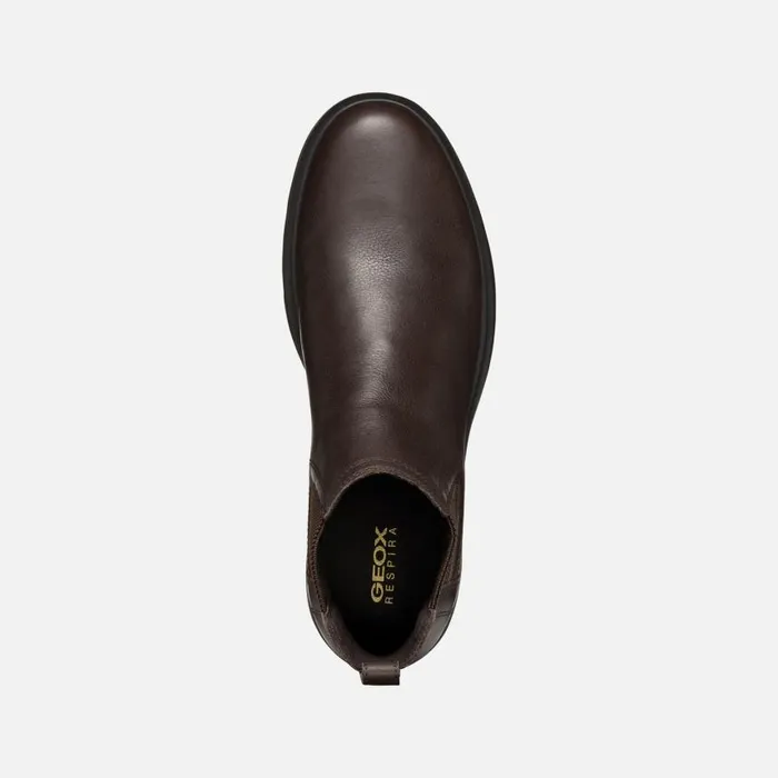 Man Geox Ankle Boots SPHERICA EC1 MAN Coffee Chelsea Boots Coffee
