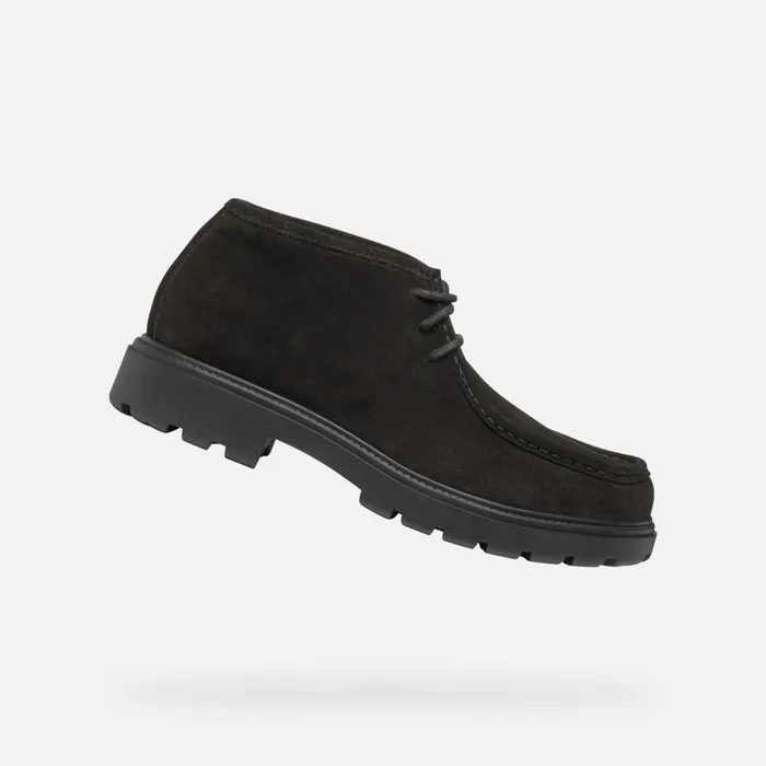 Man Geox Casual Shoes SPHERICA EC7 MAN Dark Coffee Suede Shoes Dark Coffee