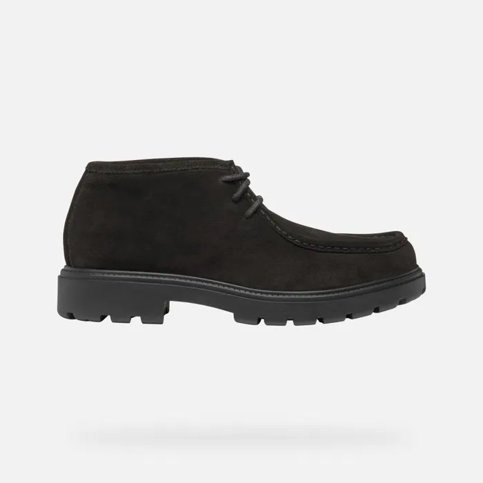 Man Geox Casual Shoes SPHERICA EC7 MAN Dark Coffee Suede Shoes Dark Coffee