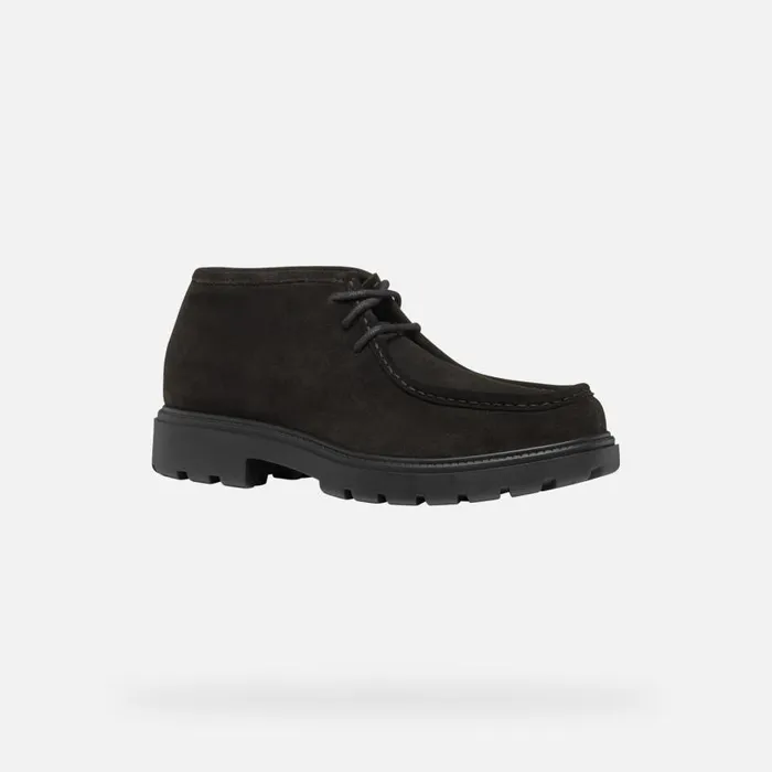 Man Geox Casual Shoes SPHERICA EC7 MAN Dark Coffee Suede Shoes Dark Coffee