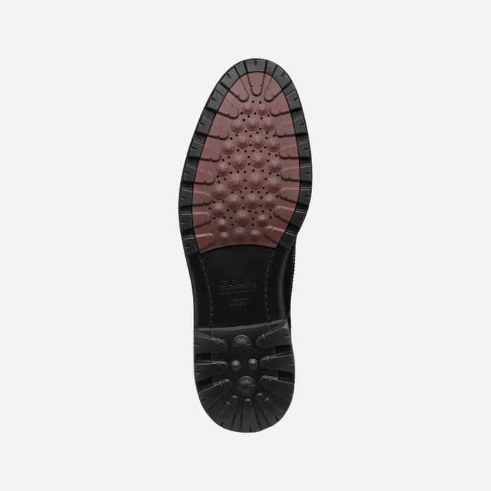 Man Geox Formal Shoes WALK PLEASURE C MAN Black Leather Shoes Black