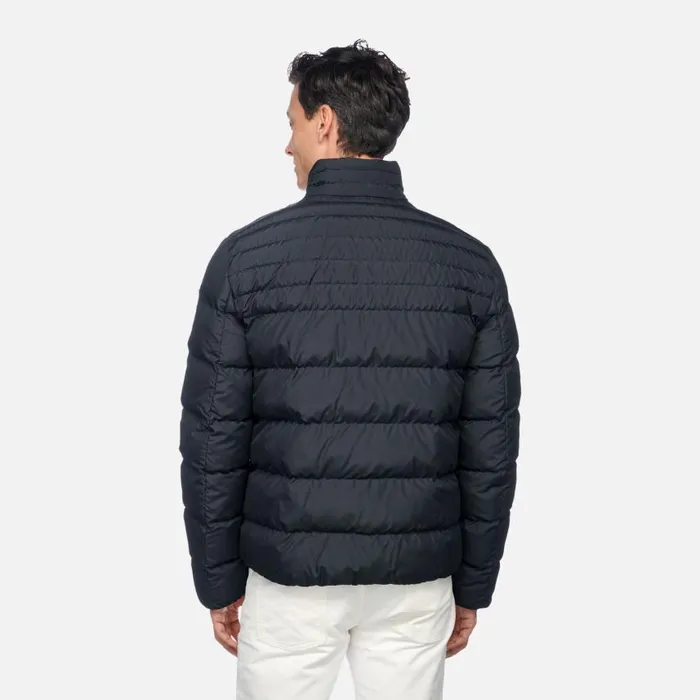 Man Geox Jackets MAGNETE MAN Sky Captain Quilted Jacket Sky Captain
