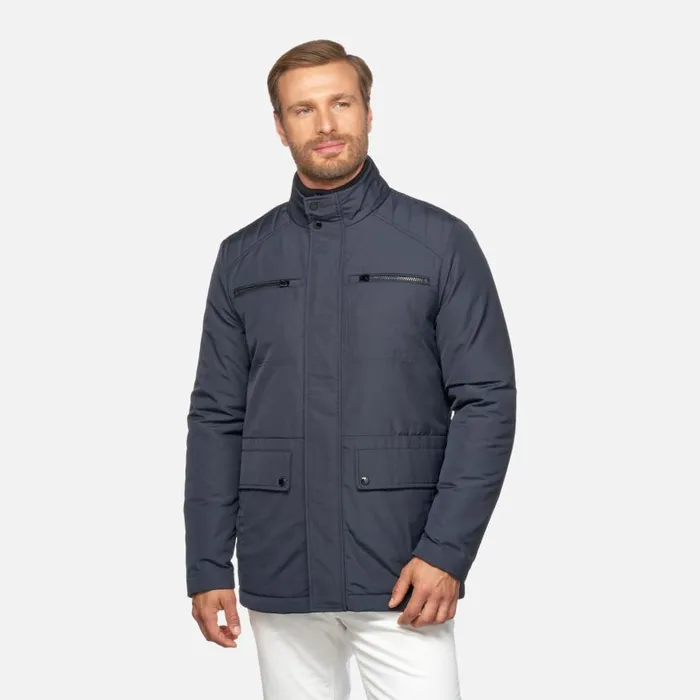Man Geox Jackets RENNY MAN Sky Captain Midseason Jacket Sky Captain