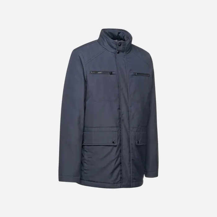 Man Geox Jackets RENNY MAN Sky Captain Midseason Jacket Sky Captain