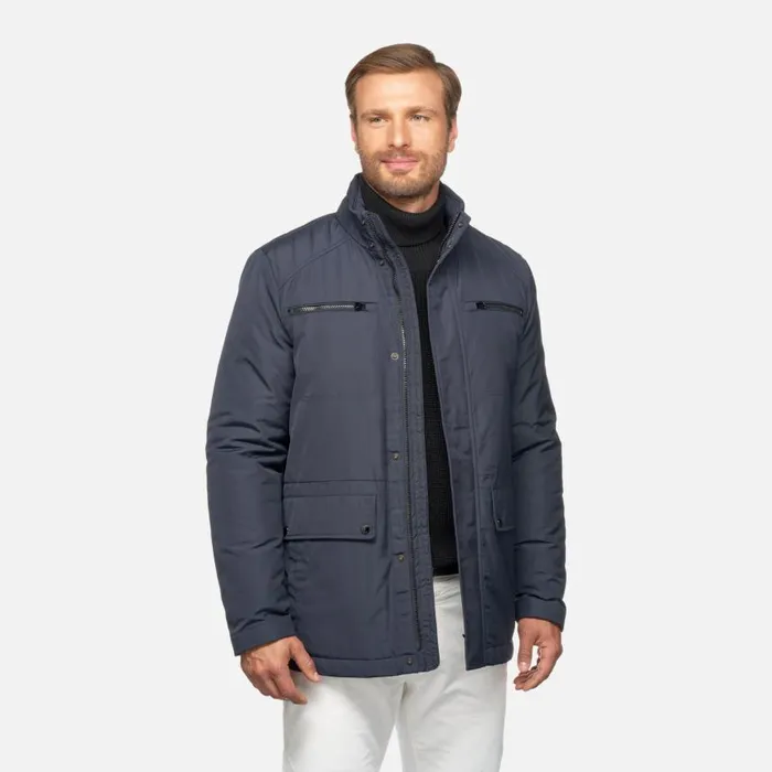 Man Geox Jackets RENNY MAN Sky Captain Midseason Jacket Sky Captain