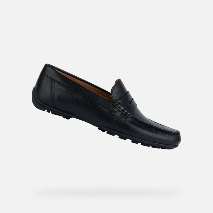 Man Geox Loafers KOSMOPOLIS GRIP W Leather Loafers Black Man Geox Black