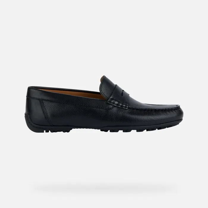 Man Geox Loafers KOSMOPOLIS GRIP W Leather Loafers Black Man Geox Black