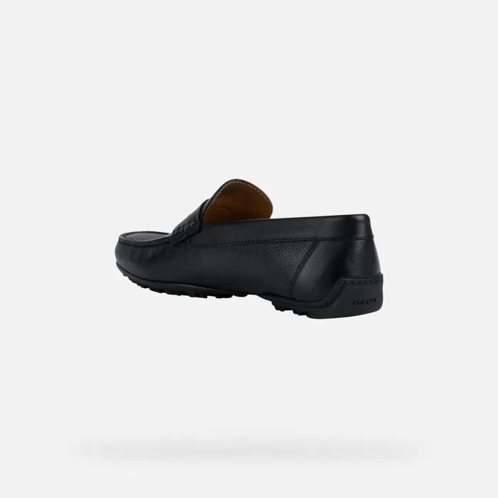 Man Geox Loafers KOSMOPOLIS GRIP W Leather Loafers Black Man Geox Black