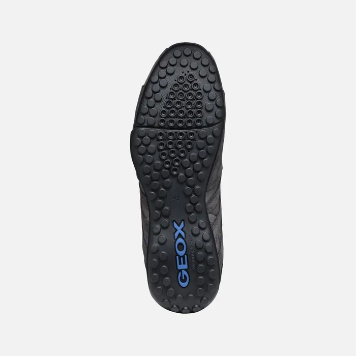Man Geox Sneakers SNAKE MAN Graphite Low Top Sneakers Graphite
