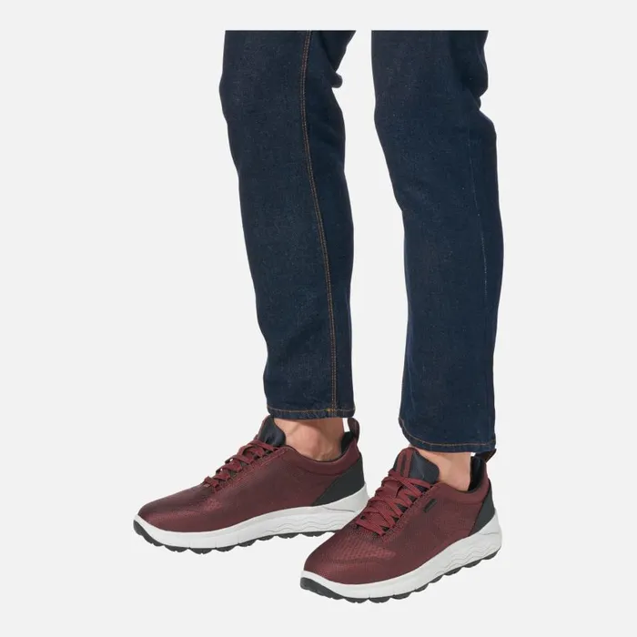 Man Geox Sneakers SPHERICA 4X4 ABX MAN WineNavy Waterproof Trainers Winenavy