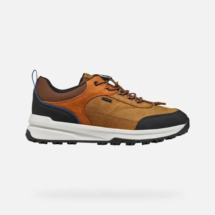 Man Geox Sneakers STERRATRAIL GRIP ABX MAN Ochre Waterproof Trainers Ochre