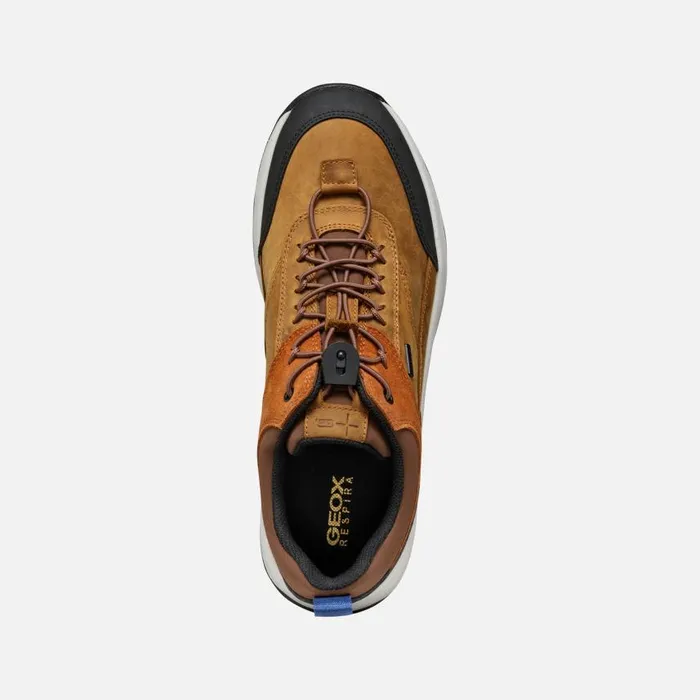 Man Geox Sneakers STERRATRAIL GRIP ABX MAN Ochre Waterproof Trainers Ochre