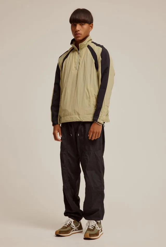 Man Venroy Jackets Panelled Nylon Quarter Zip