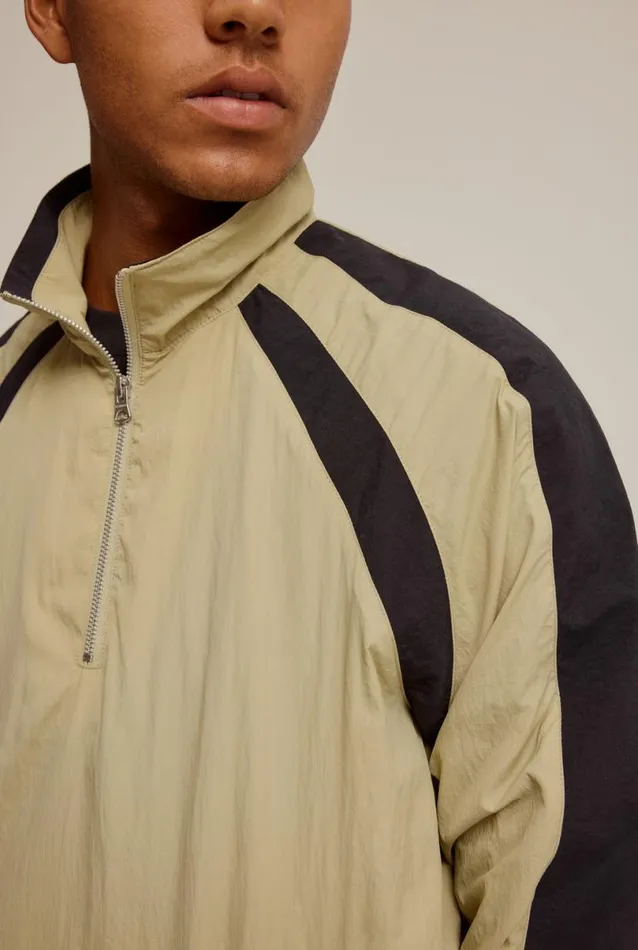 Man Venroy Jackets Panelled Nylon Quarter Zip
