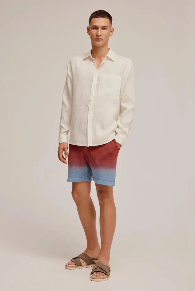 Man Venroy Knitwear Linen Knitted Short